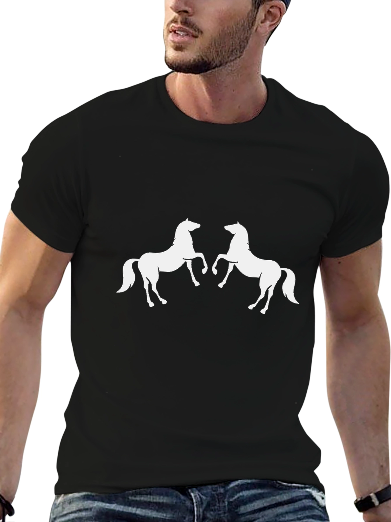 Black Equine Silhouette Tee view 6