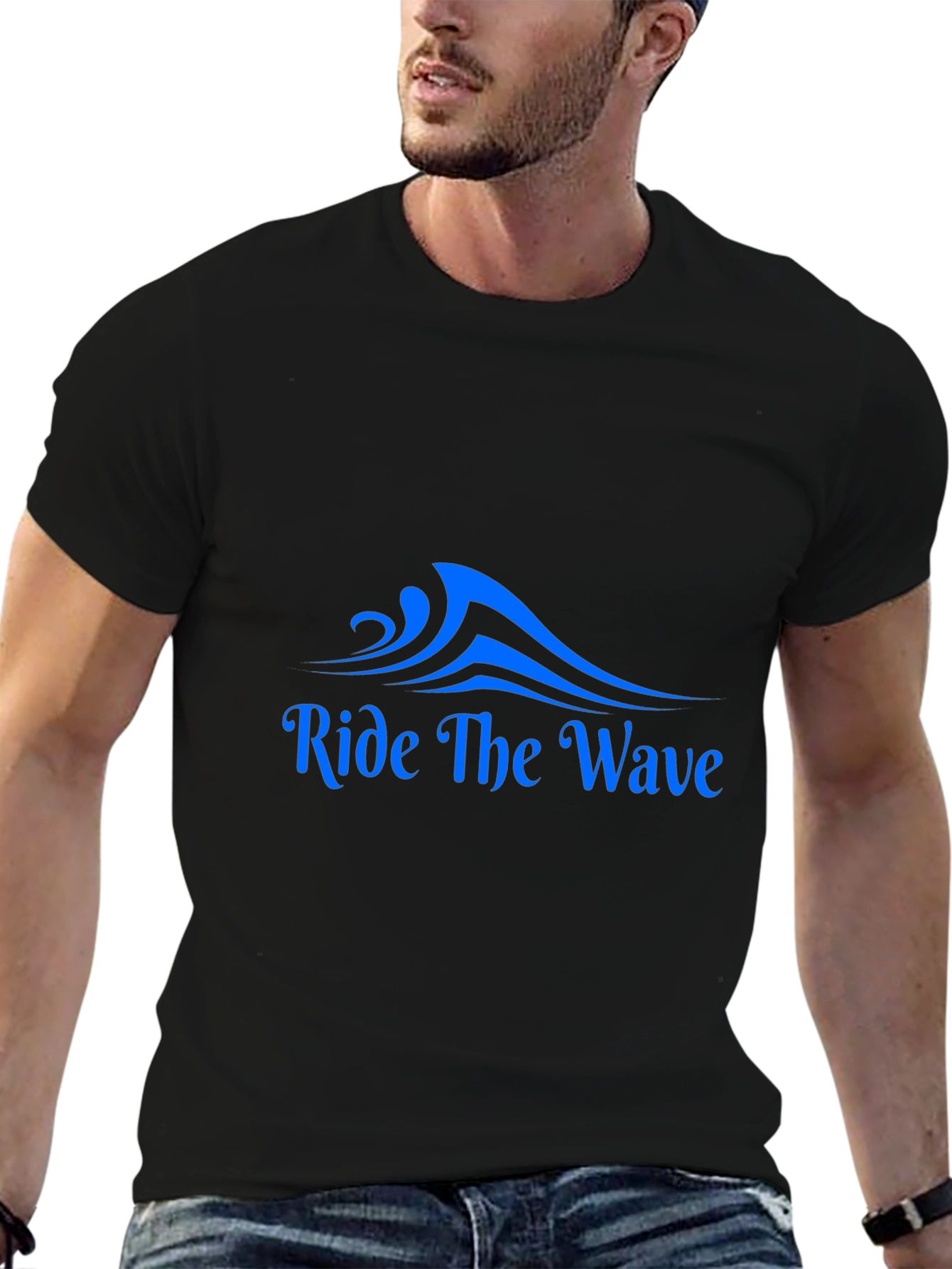 Black Ride the Wave Black T-Shirt view 6