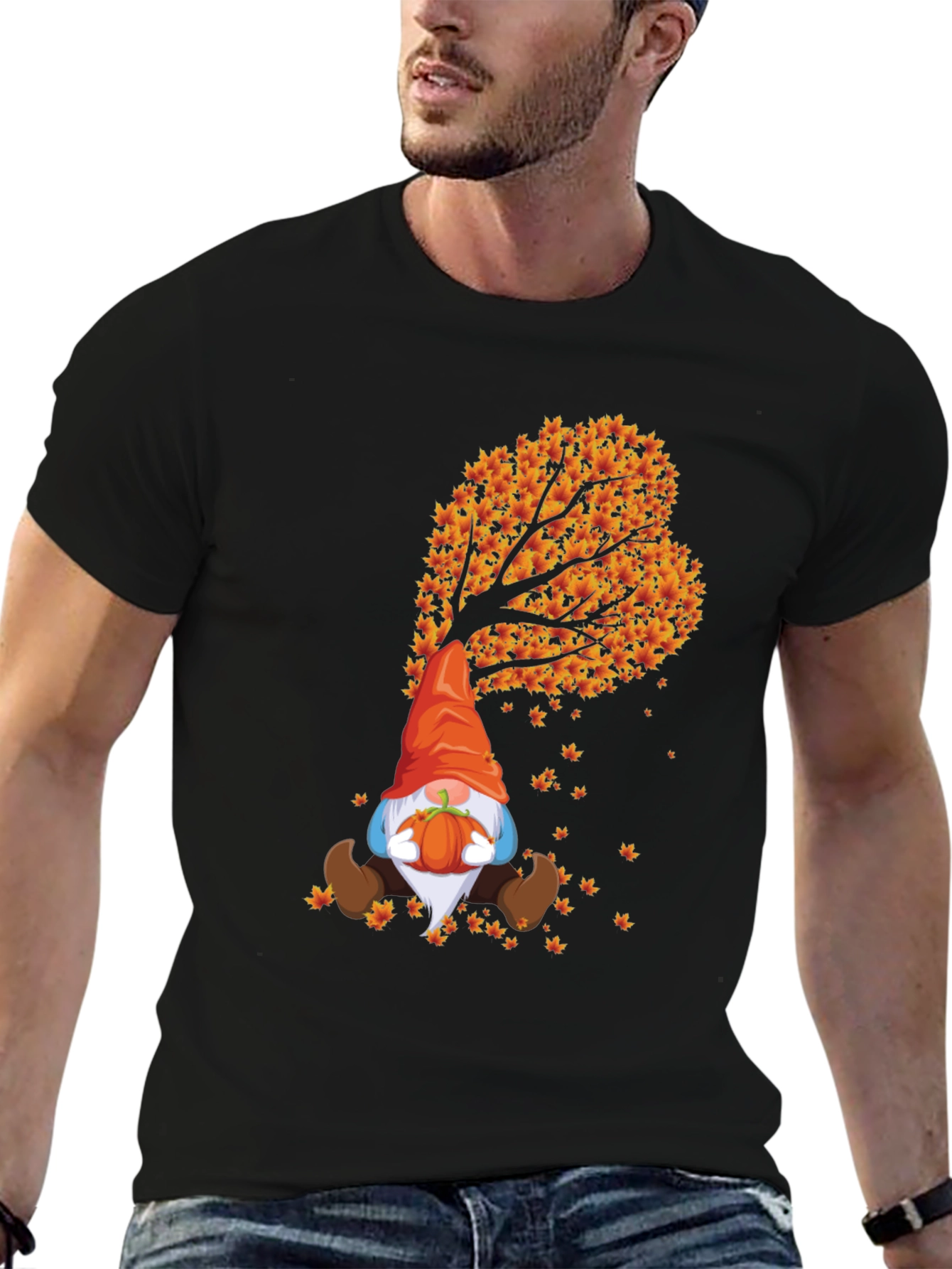 Fall Gnome T-Shirt - Autumn Leaf Design - 6