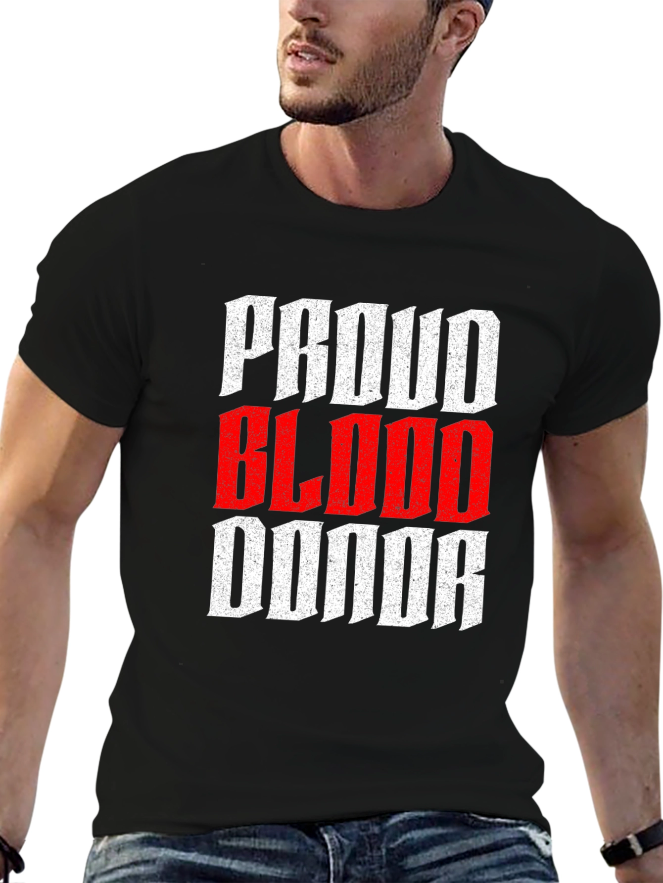 Black Proud Blood Donor Graphic Tee - Stylish & Supportive view 6