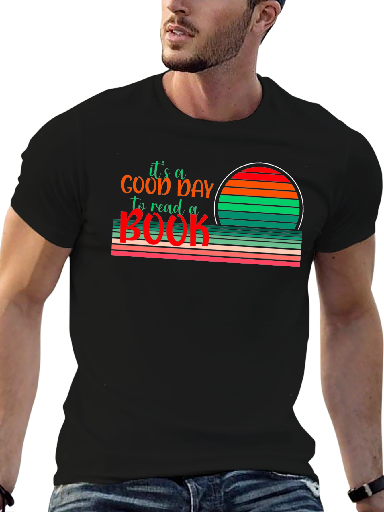 Black It's a Good Day to Read a Book Graphic T-Shirt view 6