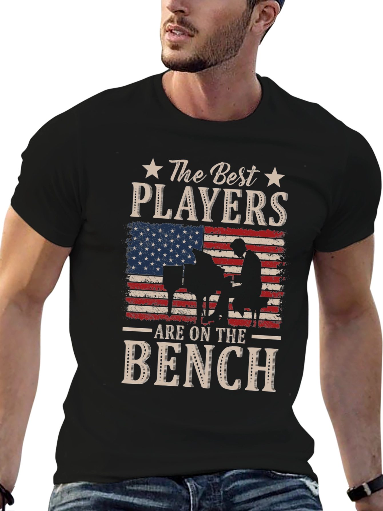 Black The Best Players Are On The Bench Piano T-Shirt view 6