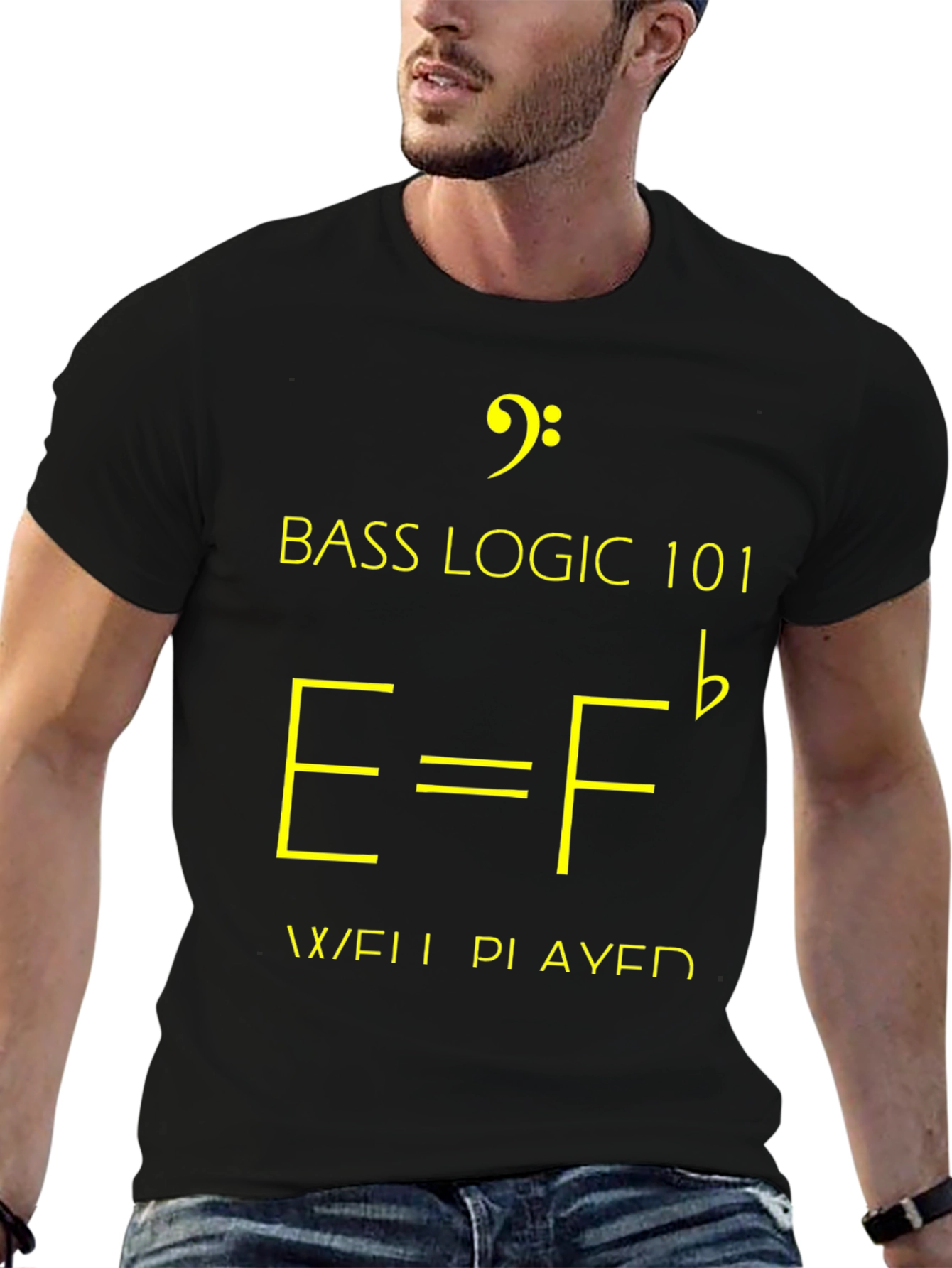 Black Bass Logic 101 Music T-Shirt view 6