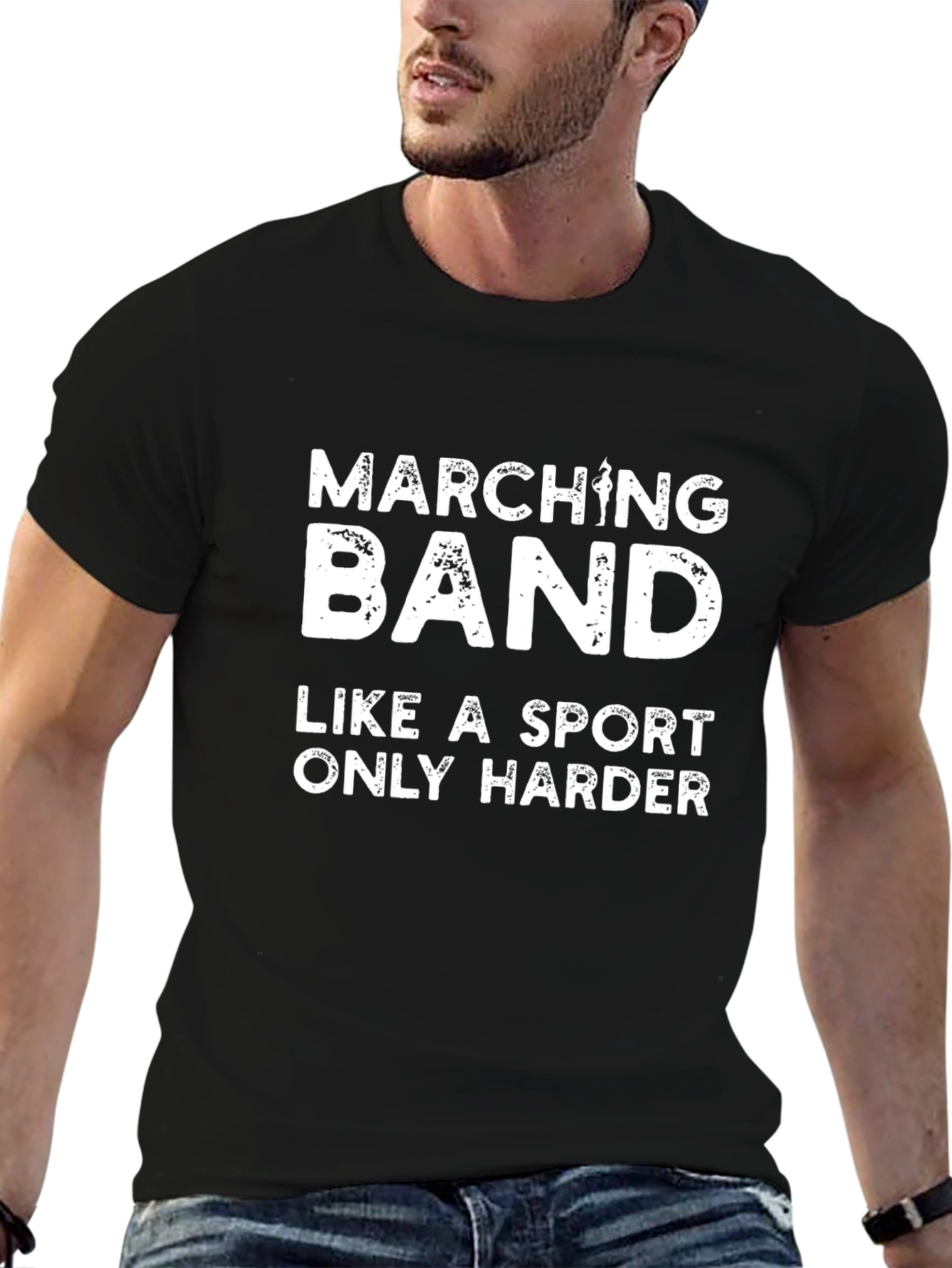 Black Marching Band T-Shirt - Sport Only Harder view 6