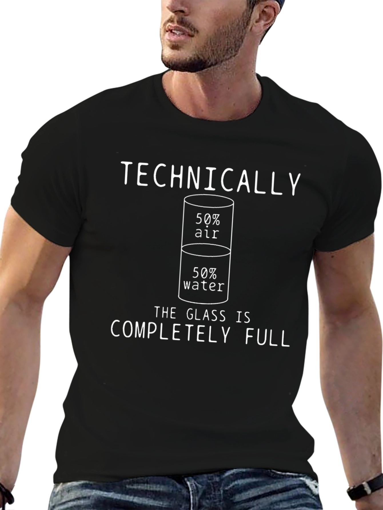 Black Technically Full T-Shirt - Funny Sarcastic Tee view 6