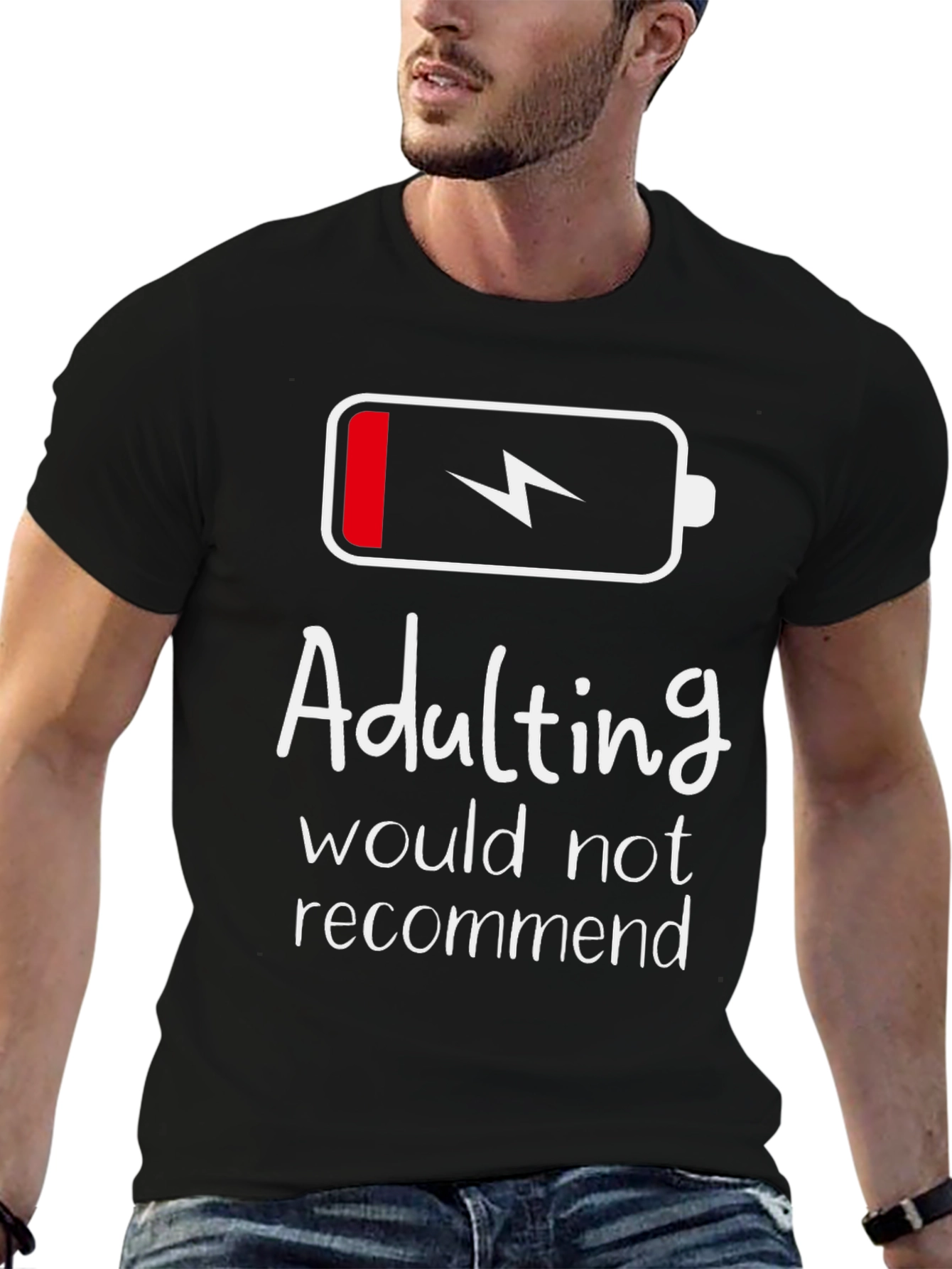 Black Adulting - Not Recommended T-Shirt view 6
