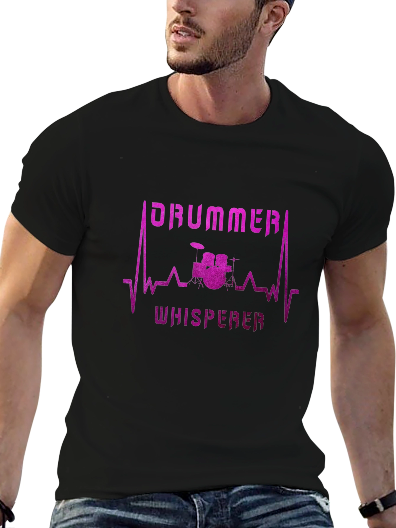 Drummer Whisperer Black T-Shirt - 6