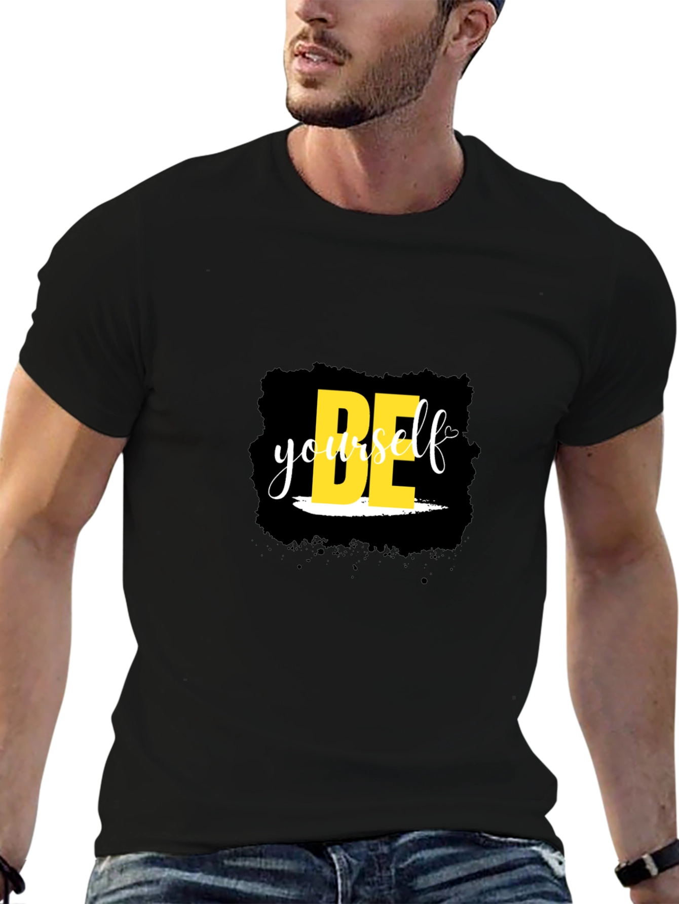Black Be Yourself Black Tee view 6