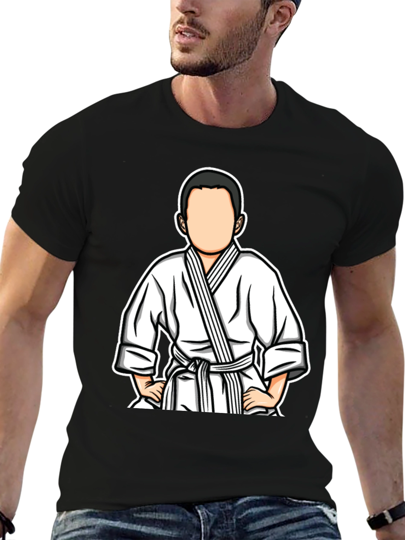 Black Karate Kid Tee - Cool Martial Arts Graphic T-Shirt view 6