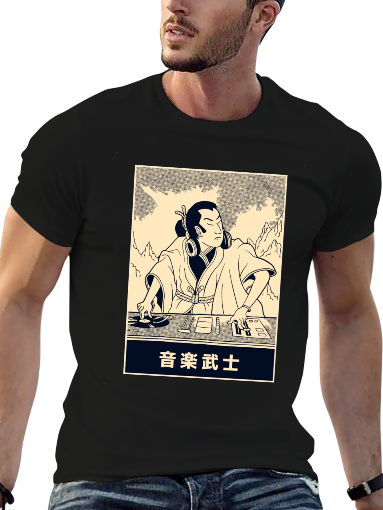 Black DJ Samurai T-Shirt - Black view 6