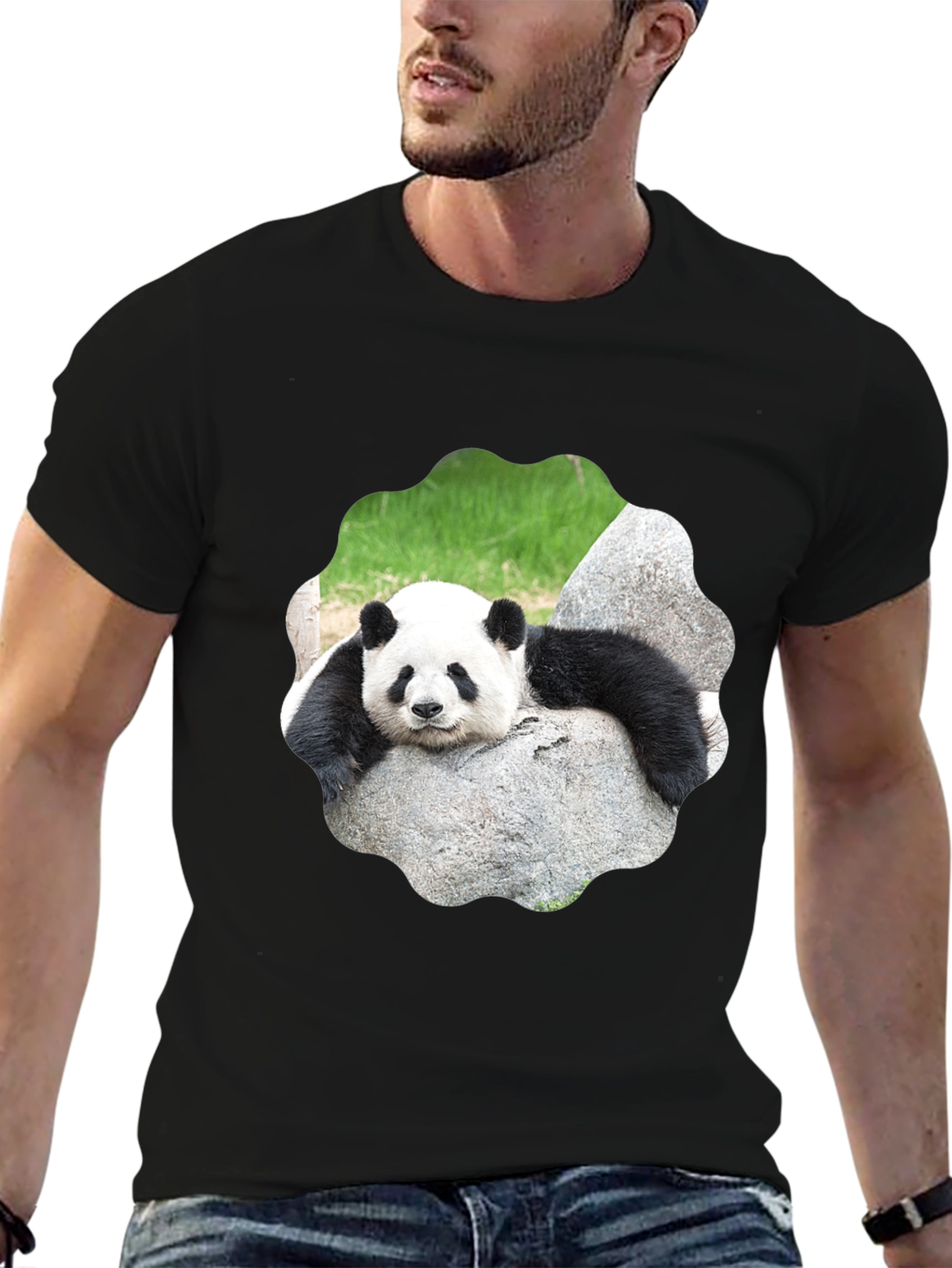 Black Panda Bear Graphic Tee - Cool Animal Lover Shirt view 6