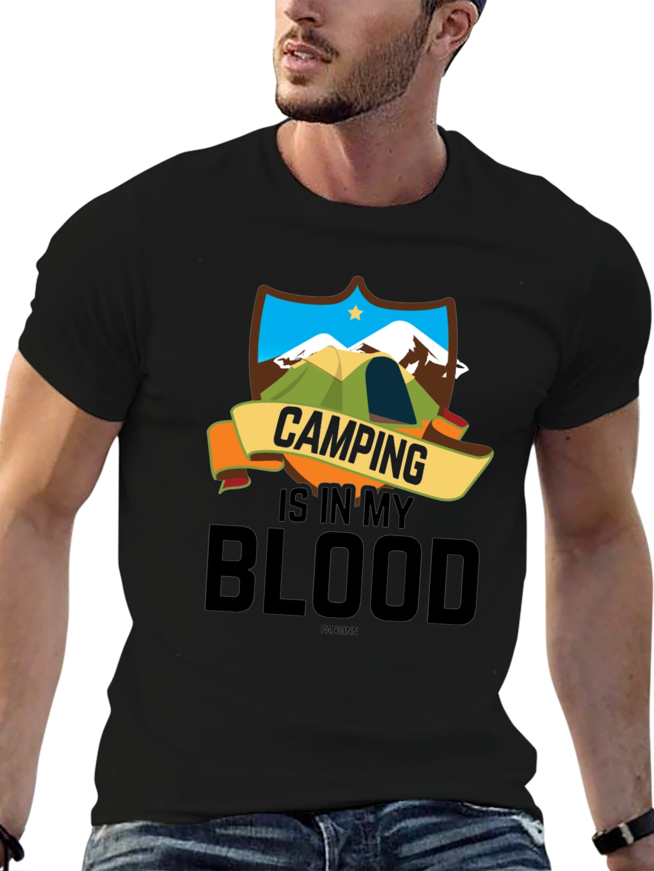 Black Camping Is In My Blood T-Shirt view 6