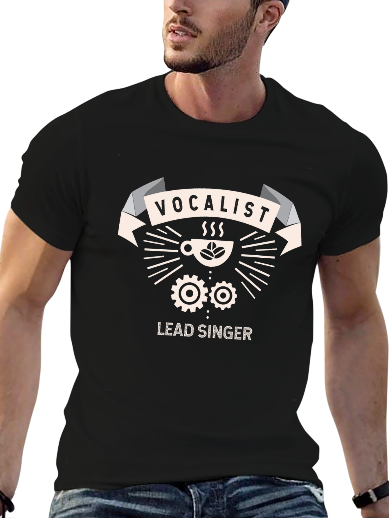 Black Vocalist Lead Singer T-Shirt view 6