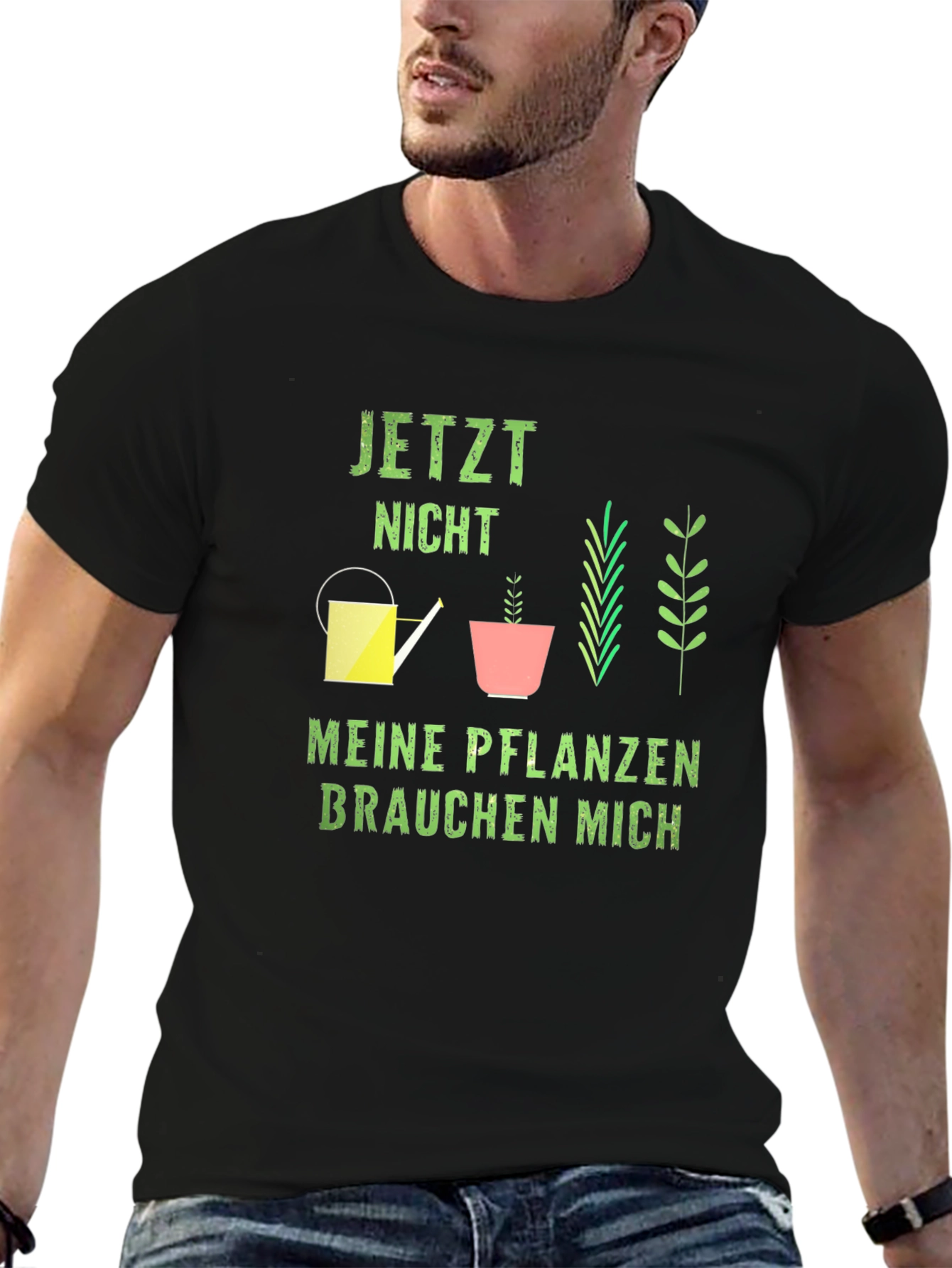 Black Plant Lover Graphic Tee - Meine Pflanzen Brauchen Mich view 6