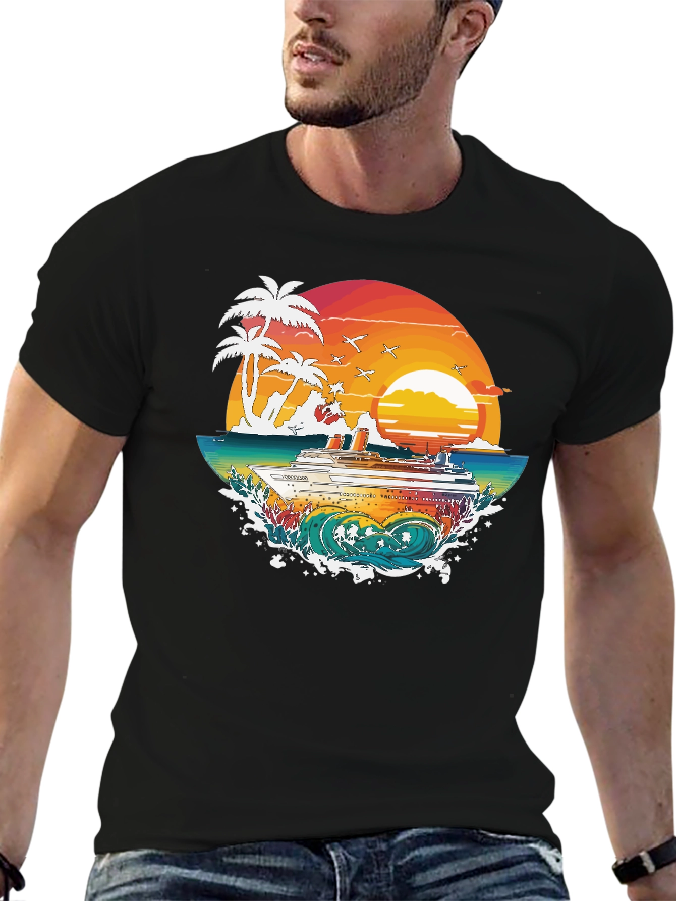 Tropical Cruise Graphic Tee - Island Vibes - 6