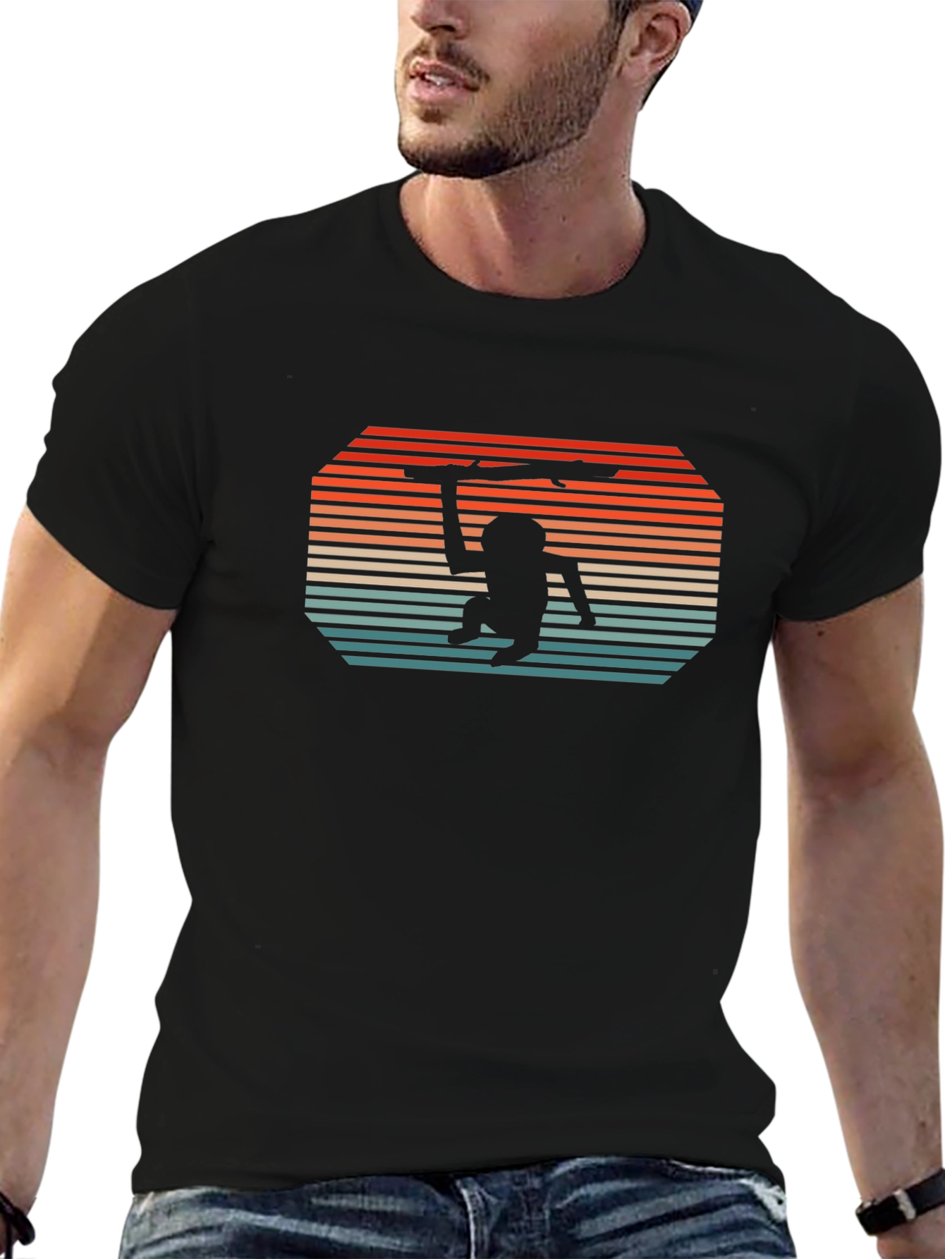 Black Retro Monkey Bar T-Shirt view 6