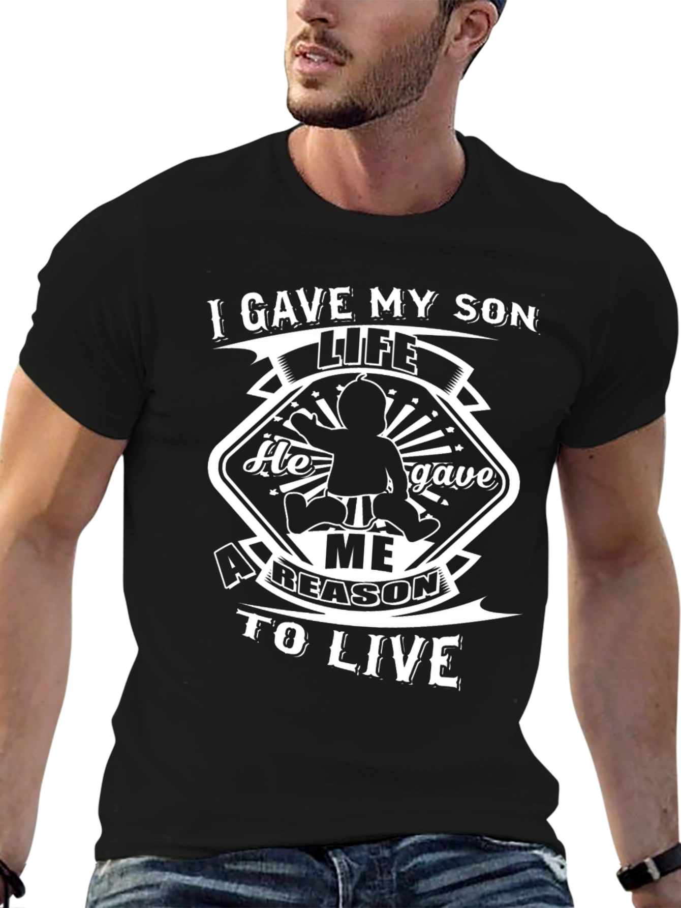 Black Father Son T-Shirt: I Gave My Son Life view 6