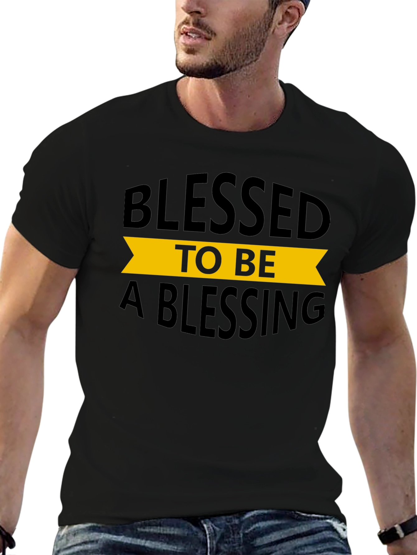 Black Blessed to Be a Blessing Black T-Shirt view 6