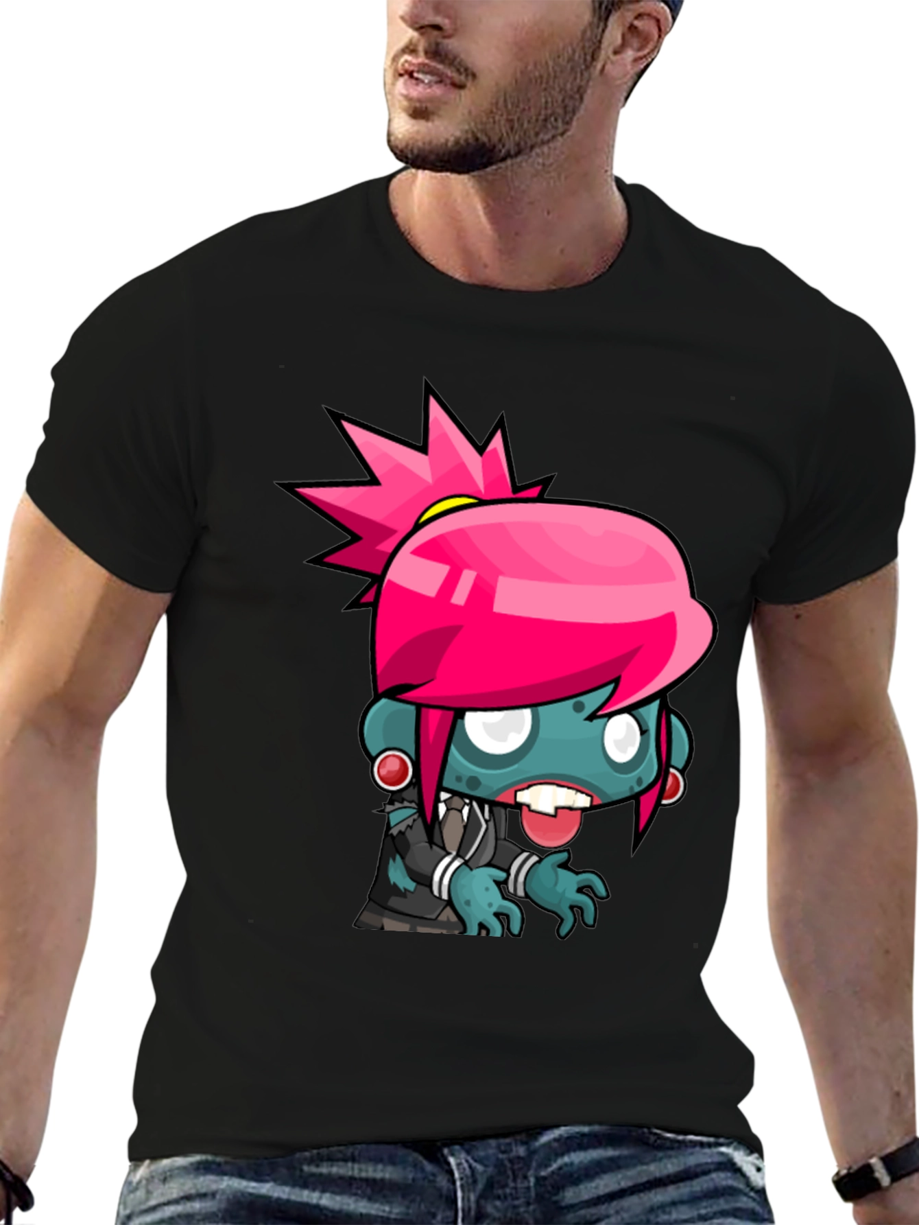 Zombie Girl Graphic Tee - Cool Cartoon Design - 6