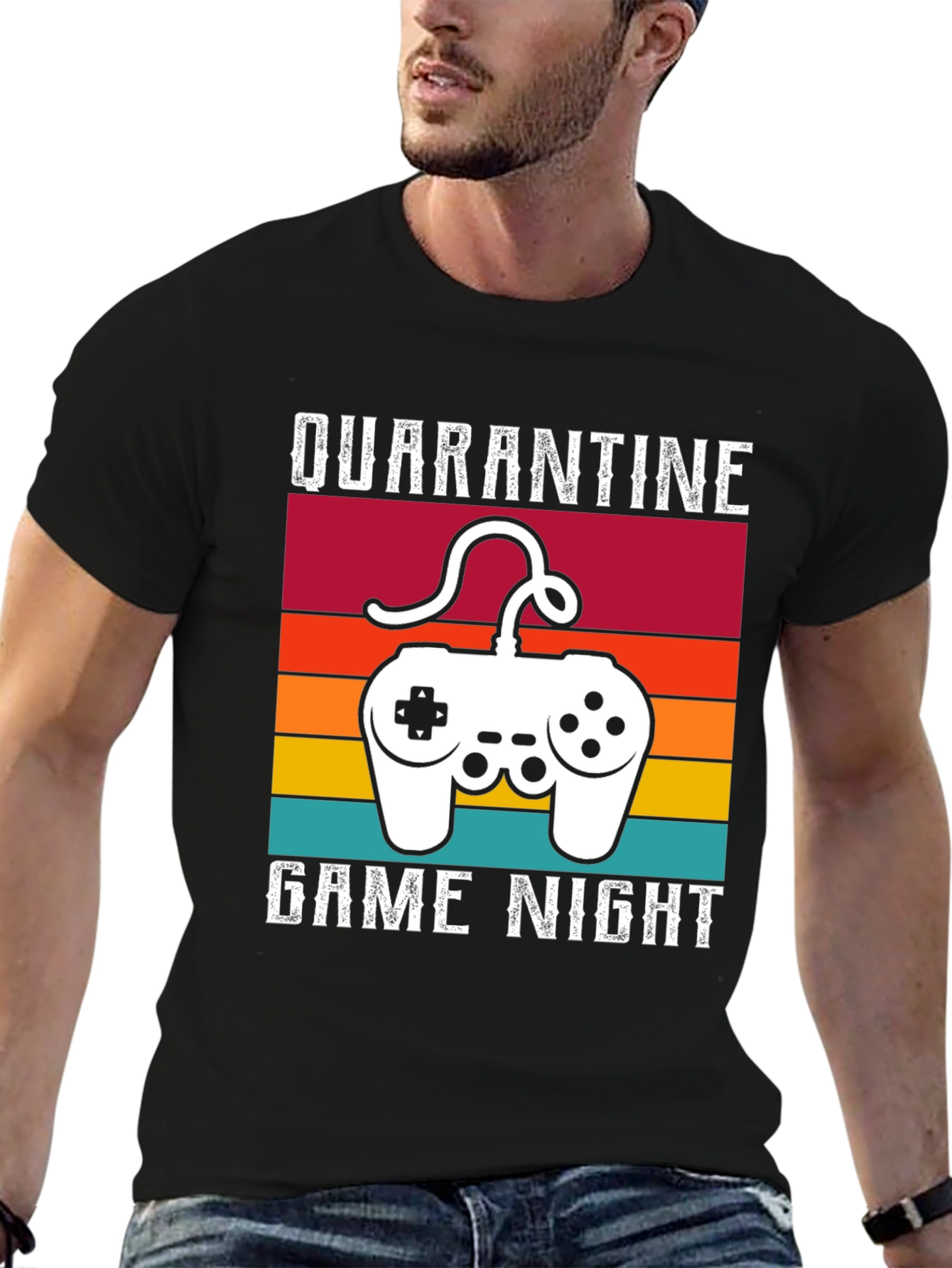 Black Quarantine Game Night Graphic T-Shirt view 6