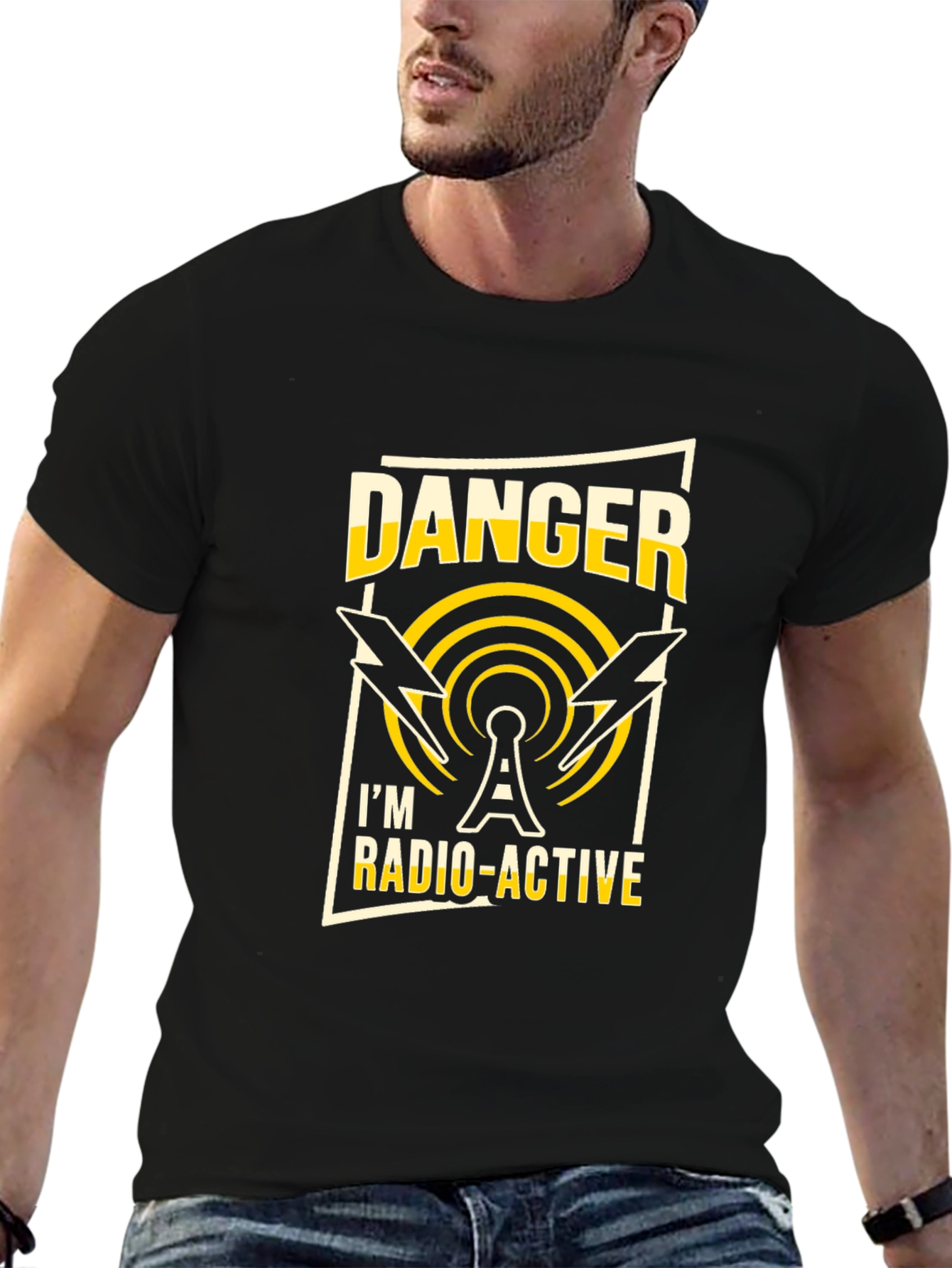 Black Danger I'm Radio-Active T-Shirt view 6