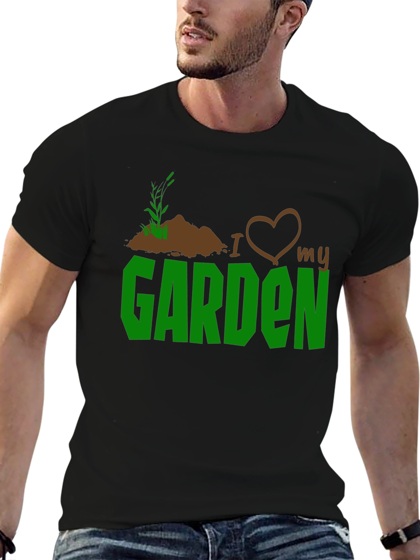 Black I Love My Garden T-Shirt - Gardening Gift view 6