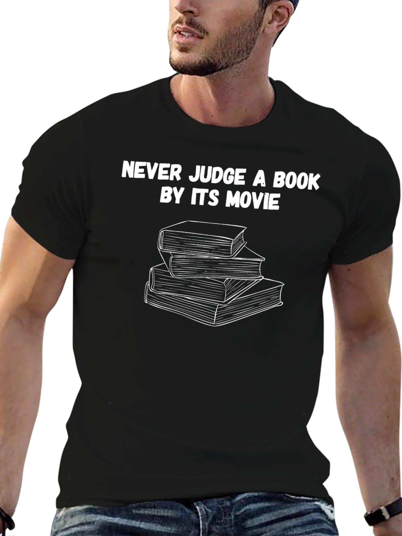 Black Never Judge a Book by Its Movie T-Shirt view 6
