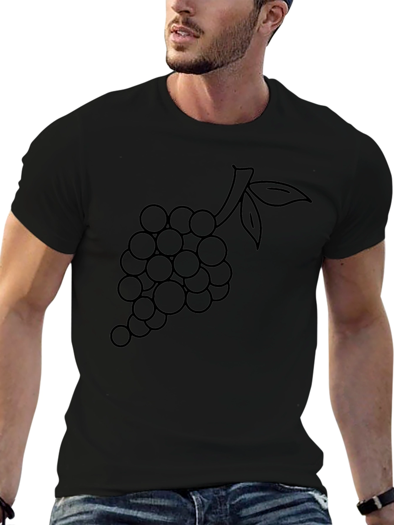 Black Grapes Graphic T-Shirt - Stylish & Comfy view 6