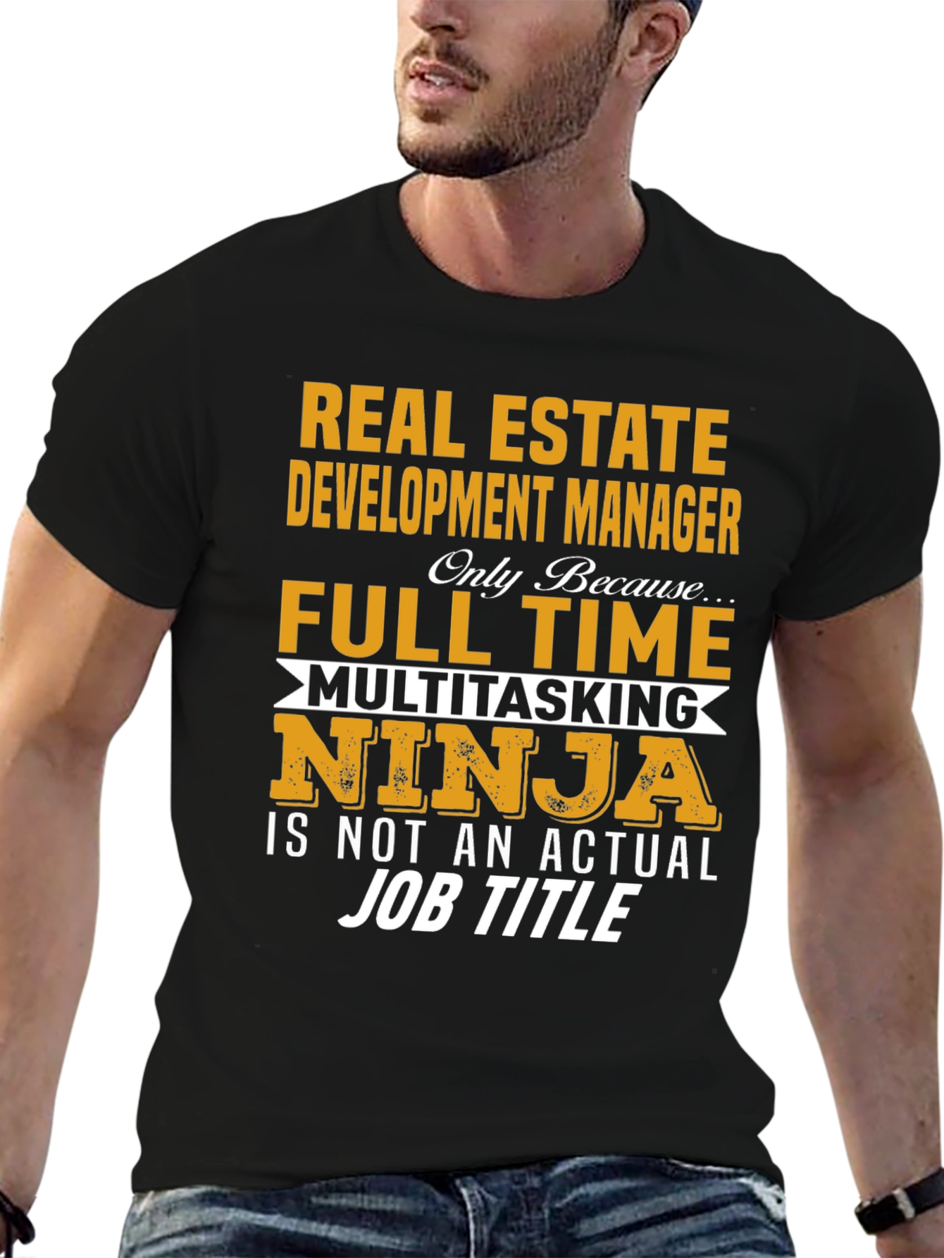 Black Real Estate Development Manager T-Shirt view 6
