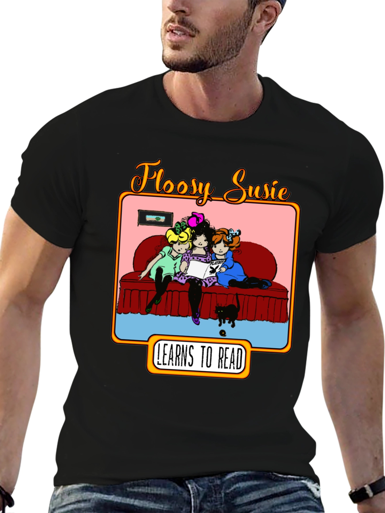 Black Floosy Susie Reads Graphic T-Shirt view 6