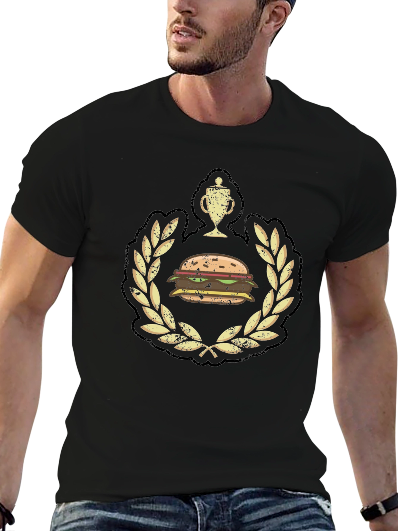 Black Burger Champion Black Graphic Tee view 6