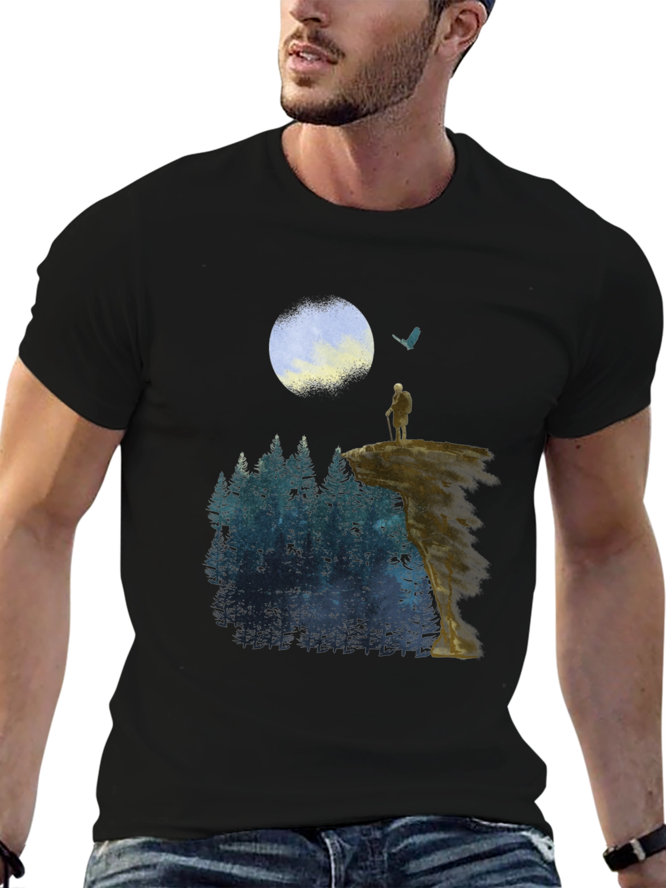 Black Wanderer Graphic T-Shirt view 6