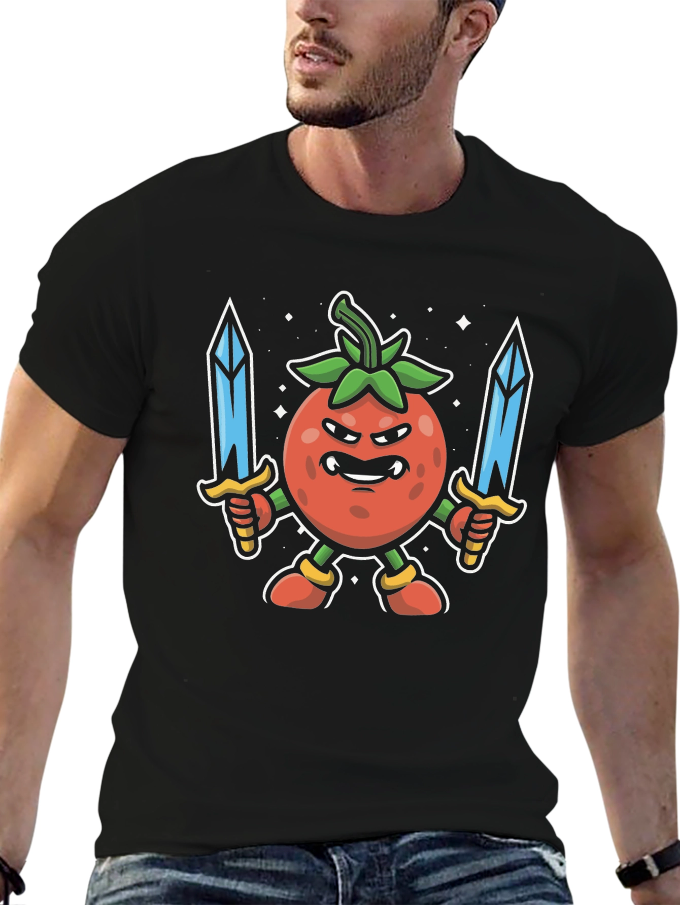 Black Tomato Warrior Graphic T-Shirt view 6