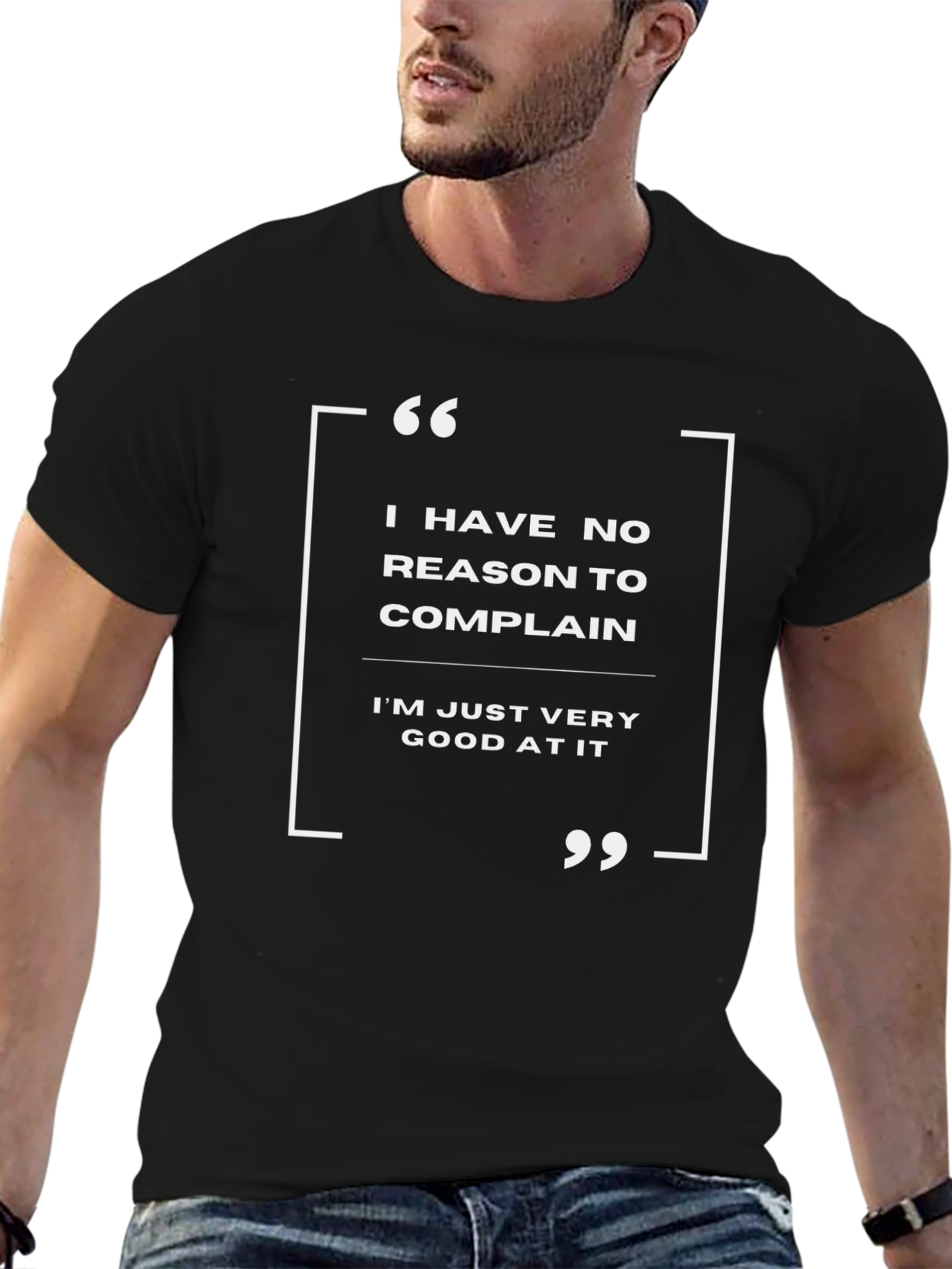 Black Funny Sarcastic T-Shirt: I Have No Reason To Complain view 6