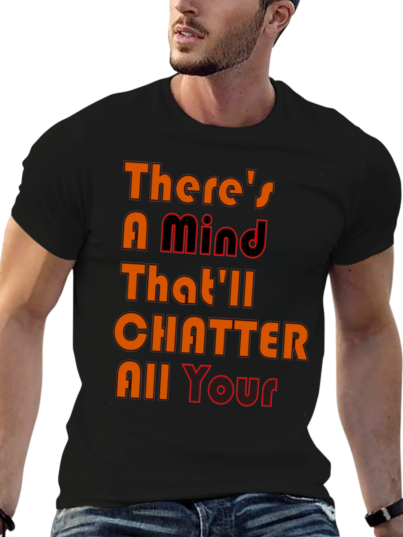 Black Mind Chatter Graphic Tee - Black T-Shirt view 6