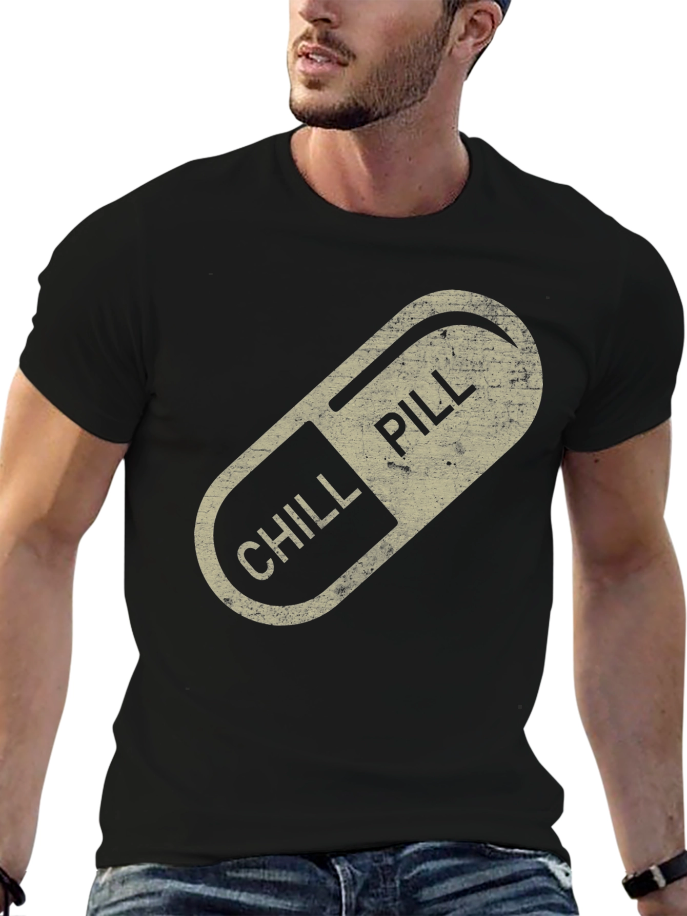 Black Chill Pill Graphic Tee - Relaxed Vibe view 6