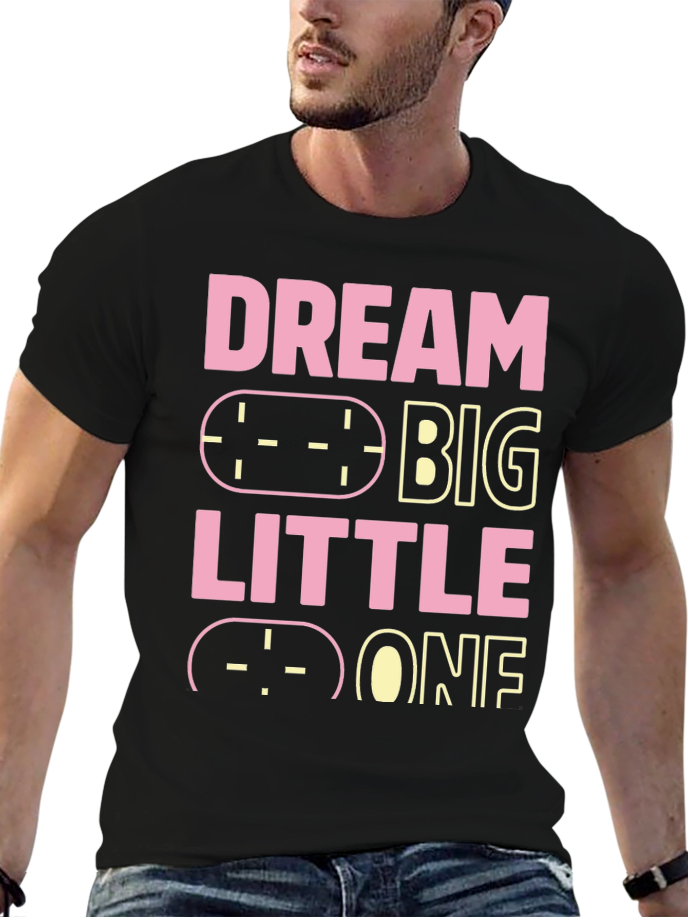 Black Dream Big Little One Black Graphic Tee view 6