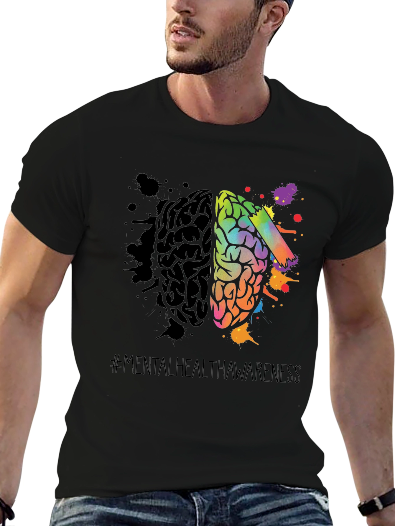 Black Mental Health Awareness Graphic Tee view 6