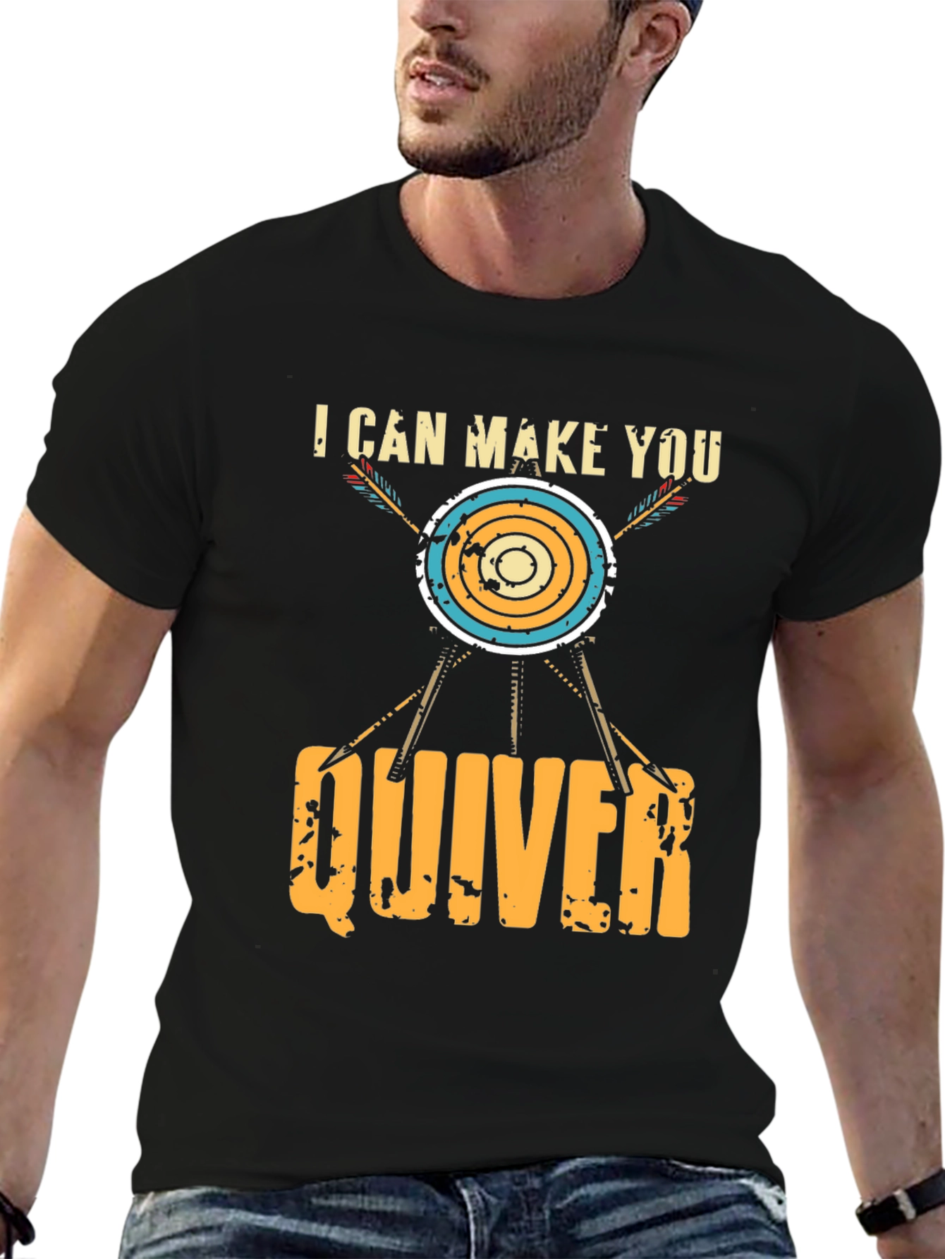Black Archery Quiver T-Shirt - Funny Archer Tee view 6