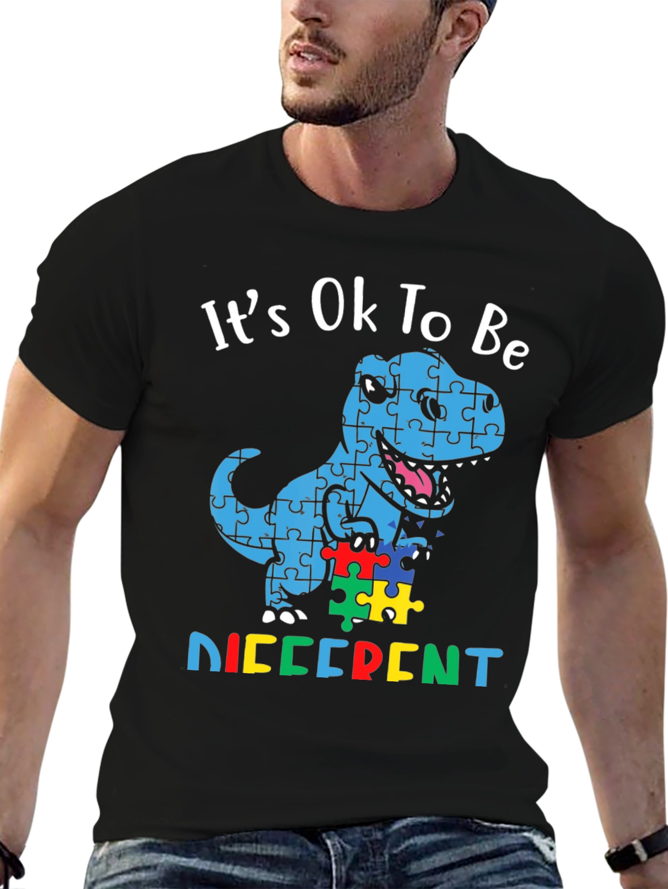 Autism Awareness Dinosaur Puzzle T-Shirt - 6