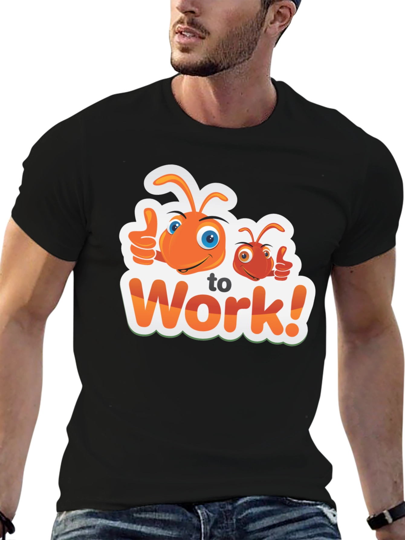 Ant To Work! Graphic Black T-Shirt - 6