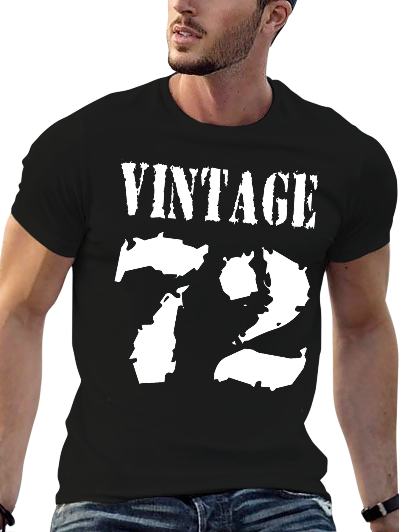 Black Vintage 72 Black Graphic Tee view 6