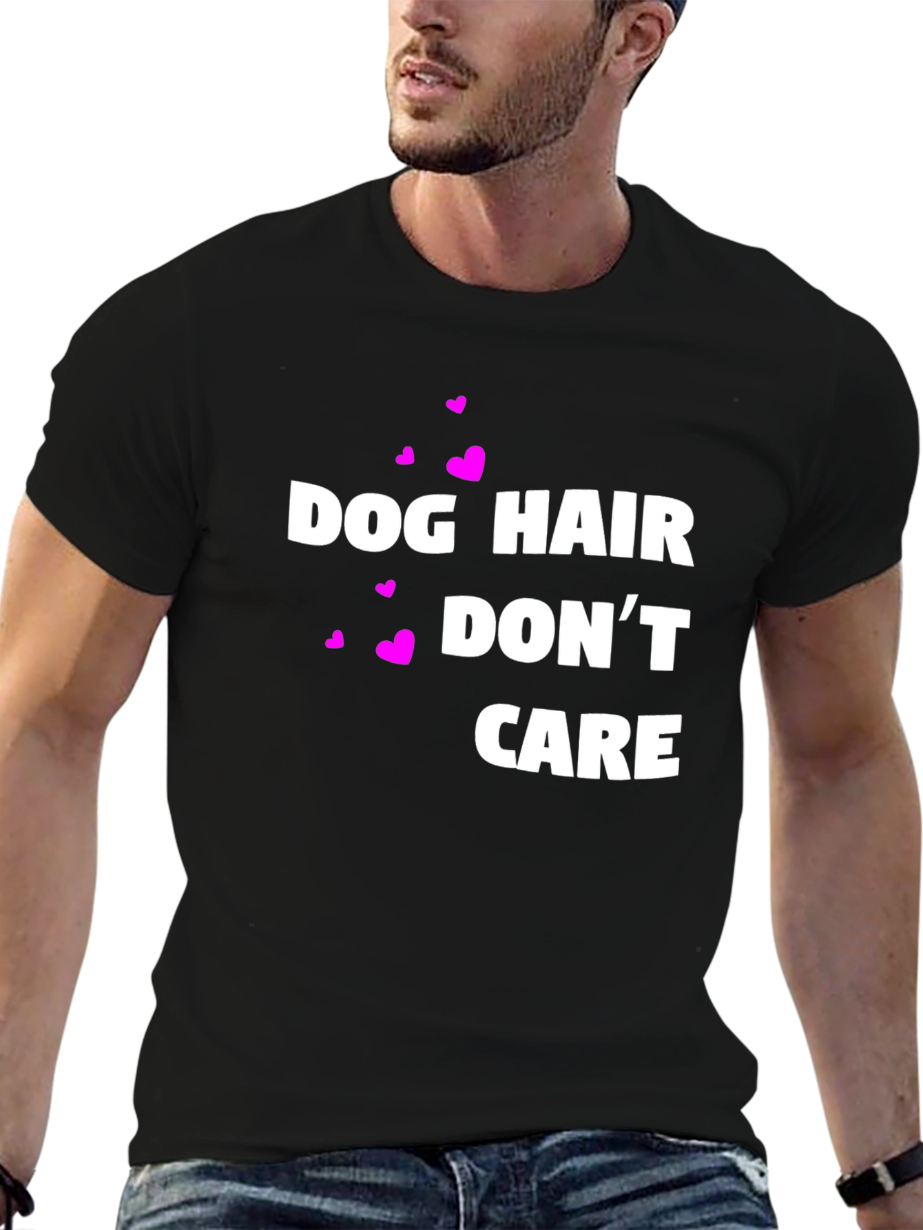 Black Dog Hair Don't Care Graphic Tee view 6