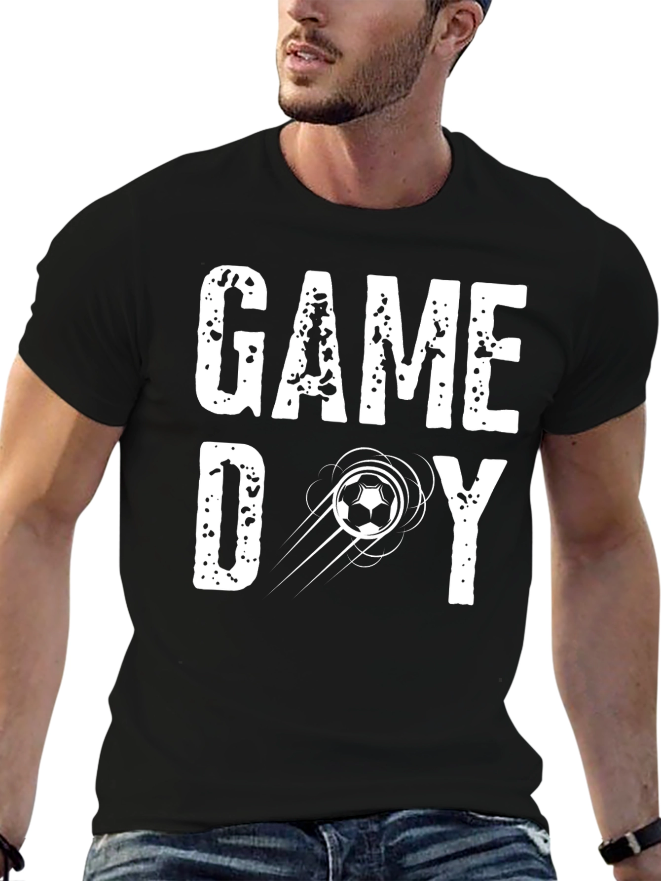 Black Game Day Soccer T-Shirt view 6