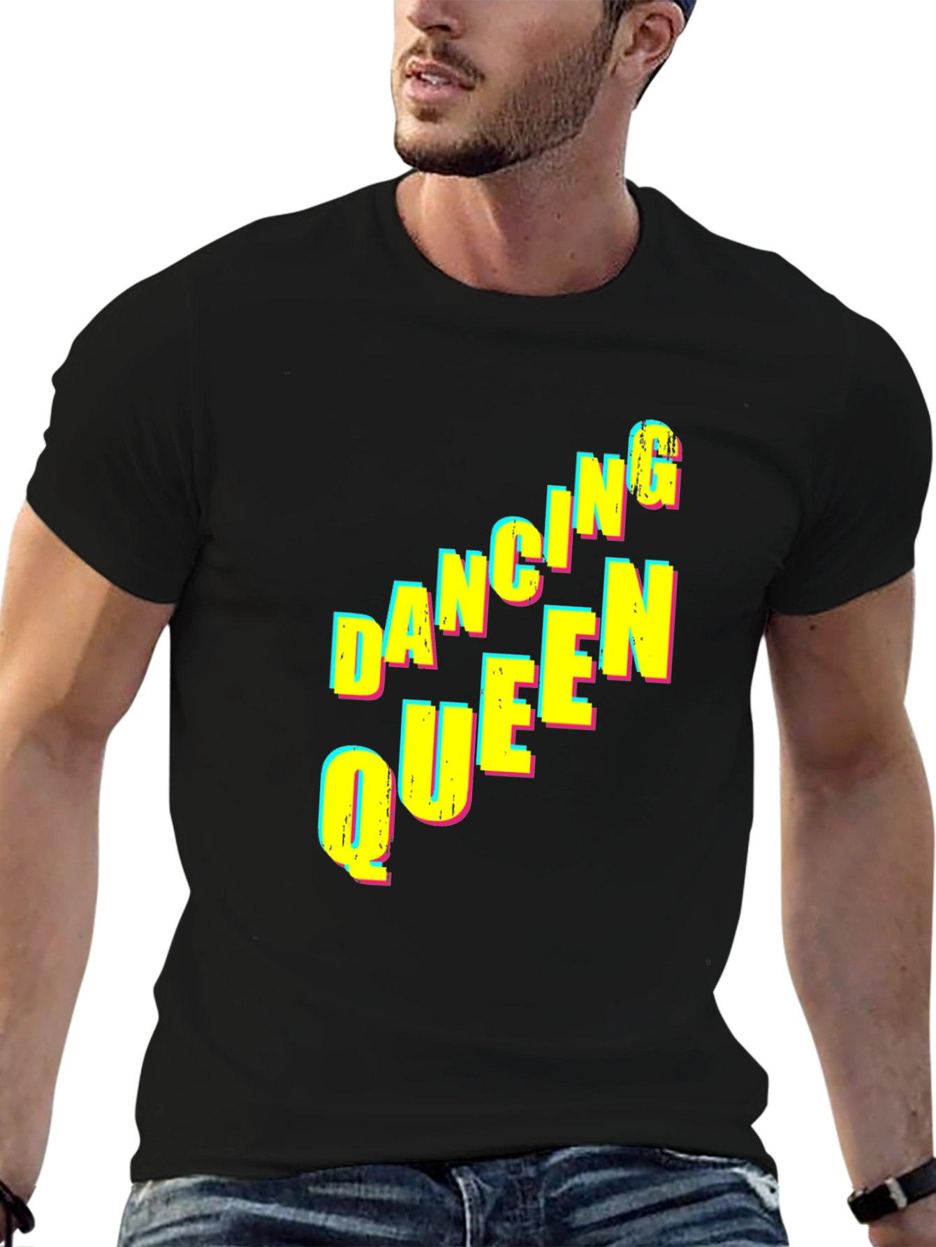 Black Dancing Queen Graphic Tee - Black Unisex T-Shirt view 6