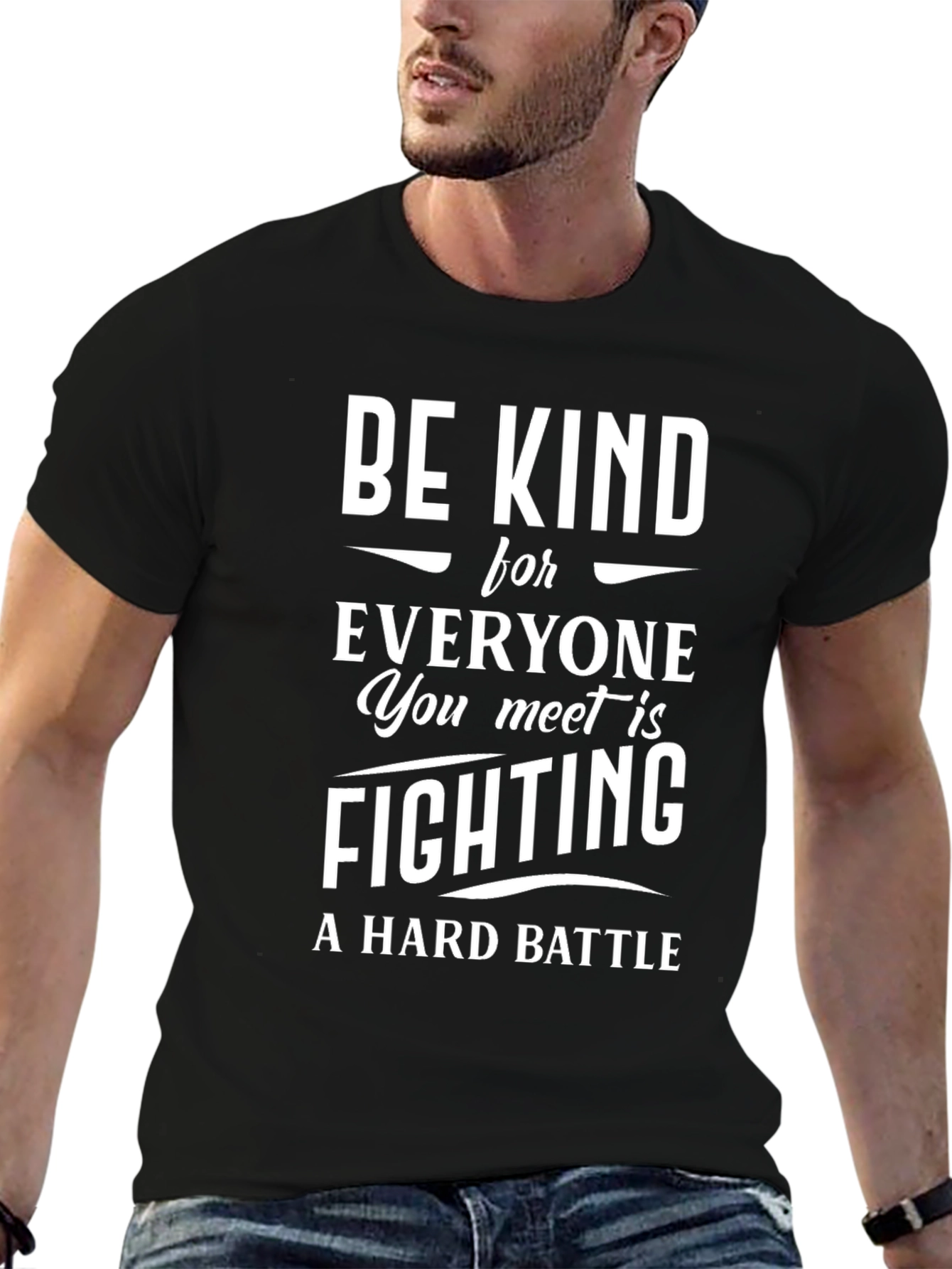 Black Be Kind T-Shirt - Inspirational Message view 6
