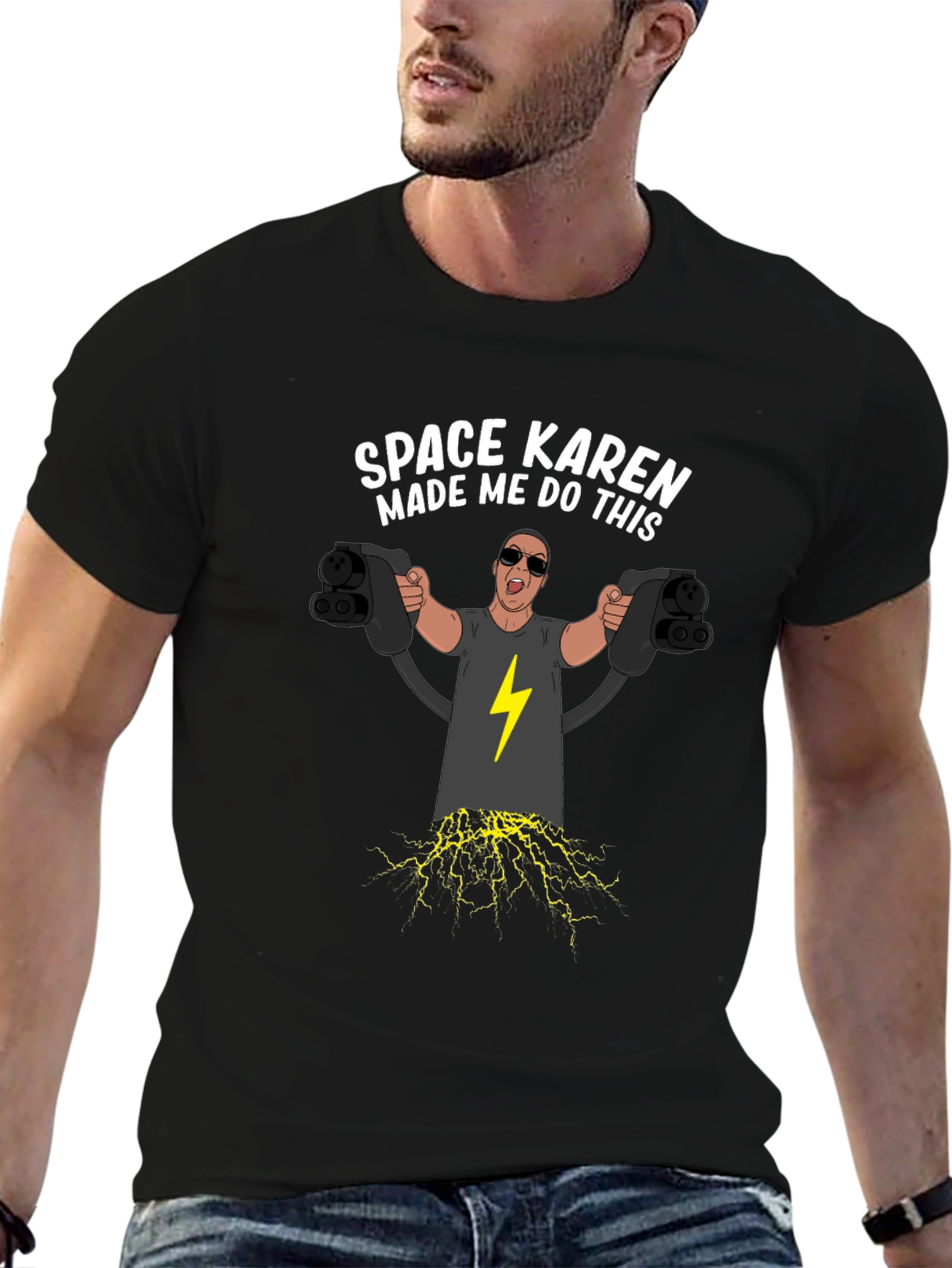 Space Karen Electric Car Charger Funny T-Shirt - 6