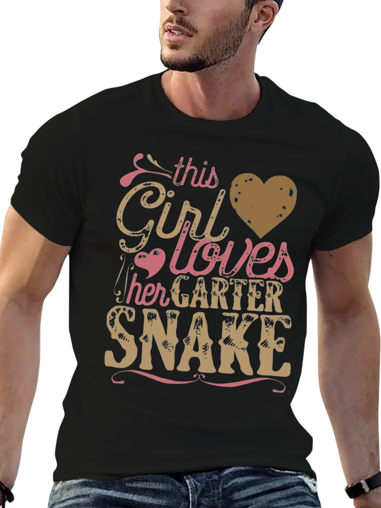 Black Girl Loves Garter Snake Graphic Tee - Novelty Animal T-Shirt view 6