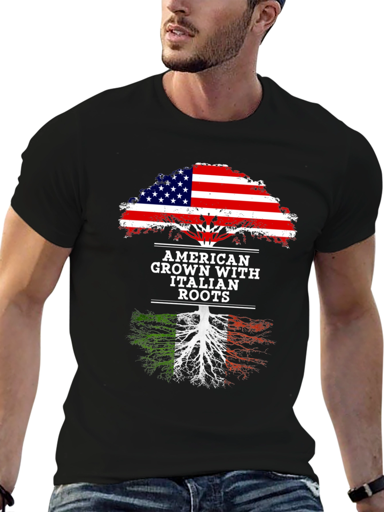 American Grown with Italian Roots T-Shirt - 6