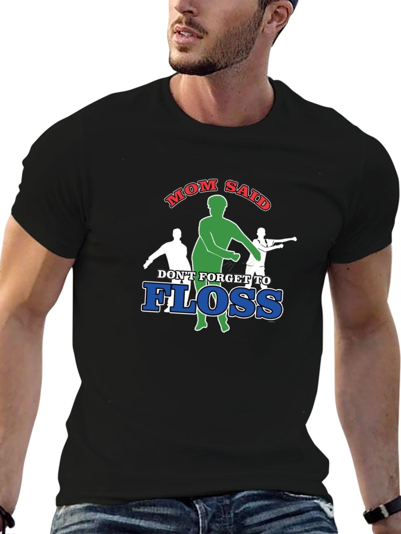 Black Mom Said Floss T-Shirt, Funny Dance Tee view 6